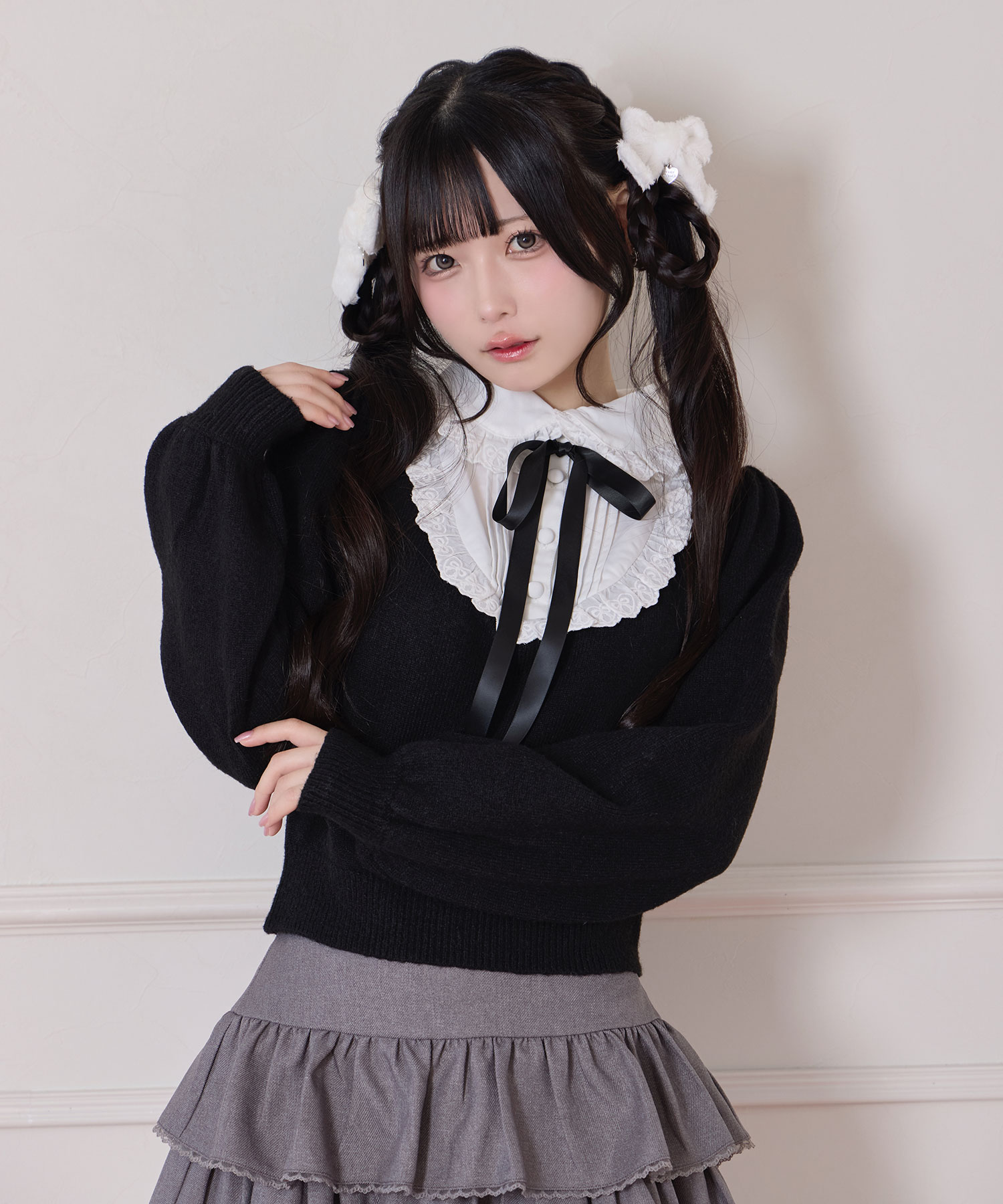 ヨーク切替コットンレースニットトップス – BUNNY APARTMENT