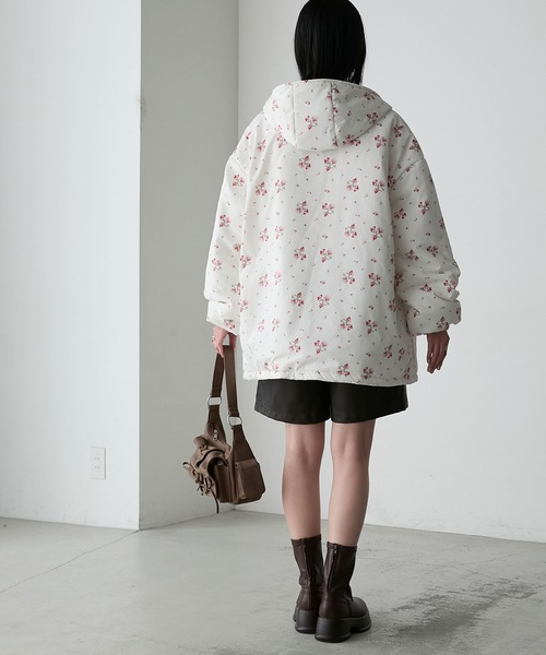 forksy.】花柄リバーシブルフーディ中綿ジャケット forksy.│MONO-MART