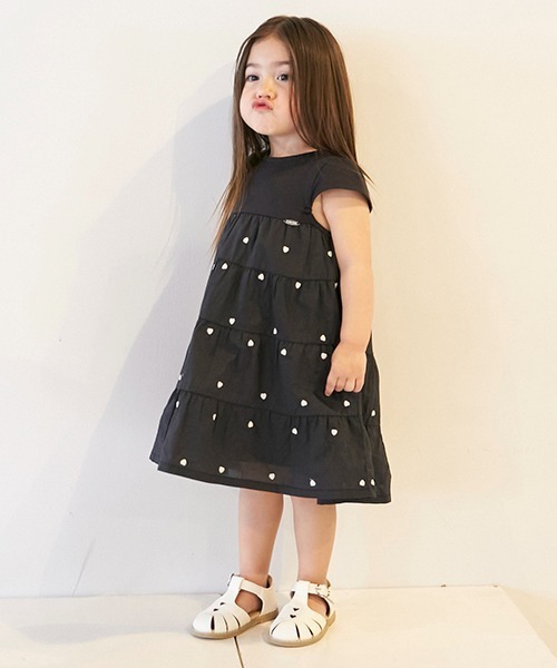 セール】【リンク】ハート刺しゅうワンピース(キッズ)（ワンピース