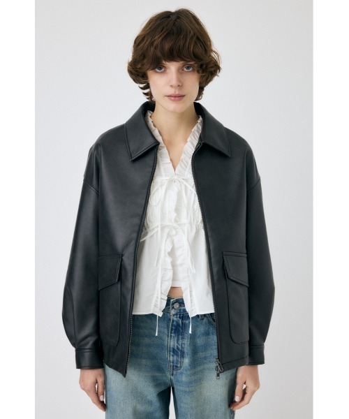 MOUSSY（マウジー）の「FAUX LEATHER OVER ジャケット（ブルゾン