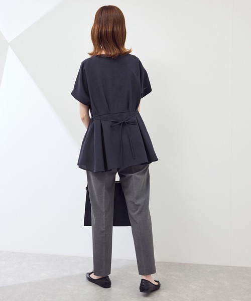 接触冷感】ハートネックペプラムブラウス（シャツ/ブラウス）｜ROPE