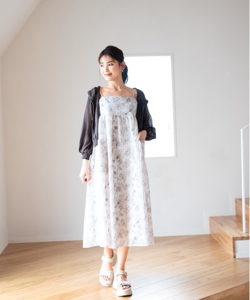 セール】エンボスプリントキャミワンピース/MM427402（ワンピース