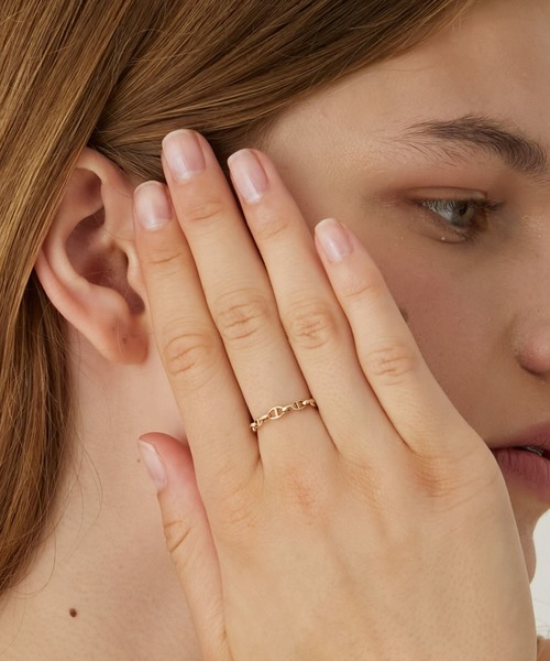 basic] K10ホロウ マリナーリンク チェーン リング（リング）｜ARTIDA