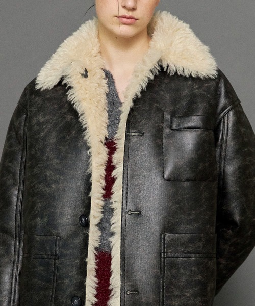 MAISON SPECIAL（メゾンスペシャル）の「Vegan Leather Mouton Blouson
