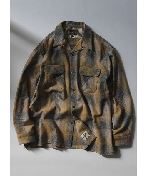 セール】【別注】PENDLETON / Crafted in Japan Open Collar Shirt