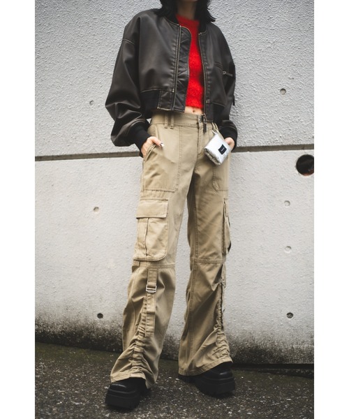 L/W MILITARY FLARE PT ローウエスト ミリタリー フレアパンツ Y2K