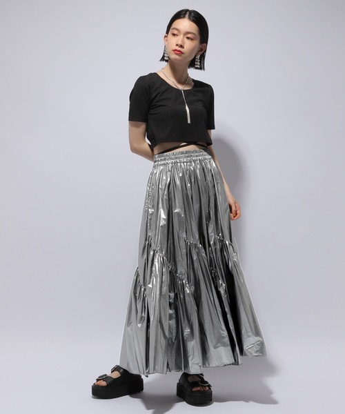 HARE（ハレ）の「メタリックギャザースカート(HARE)（スカート）」 - WEAR