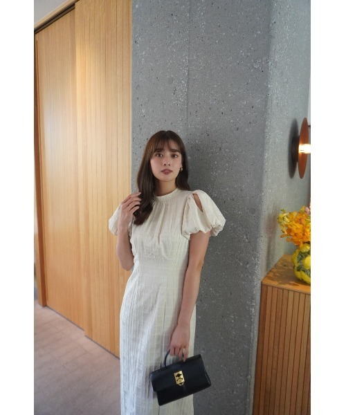 Bloom-Sleeve Jacquard Dress（ワンピース）｜Her lip to（ハーリップ