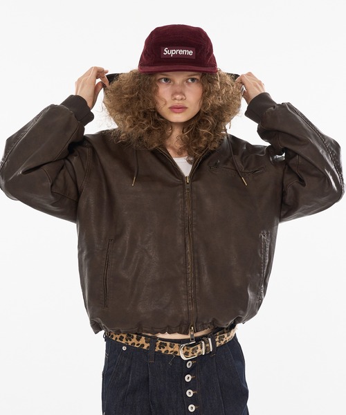 新色登場】DRAW CODE DOUBLE ZIP ARTIFICIAL 2WAY HOOD BLOUSON