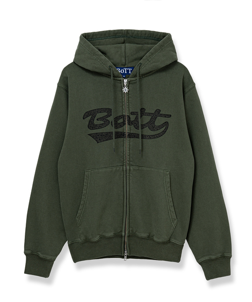 BoTT / ボット】Washed Script Logo Zip Hoodie（パーカー）｜BOTT