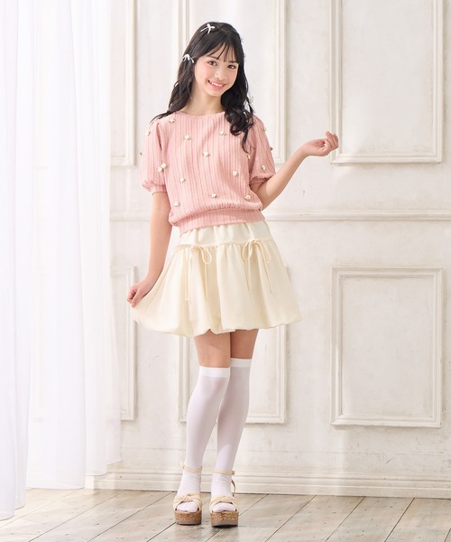 リボンバルーンスカート/バレエコア(130㎝～160㎝)（スカート