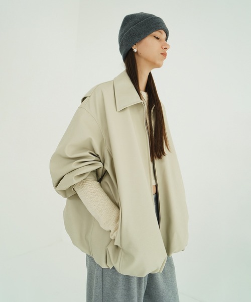 セール】FAKE LEATHER BALLOON JACKET（その他アウター）｜CLANE