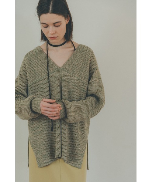 CLANE（クラネ）の「MIX COLOR STRING WIDE KNIT TOPS（ニット