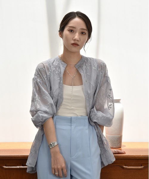 I_am（アイアム）の「flower embroidery blouse（シャツ/ブラウス