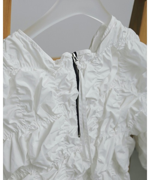 Typewriter Shirring Tops（Tシャツ/カットソー）｜anuke（アンヌーク