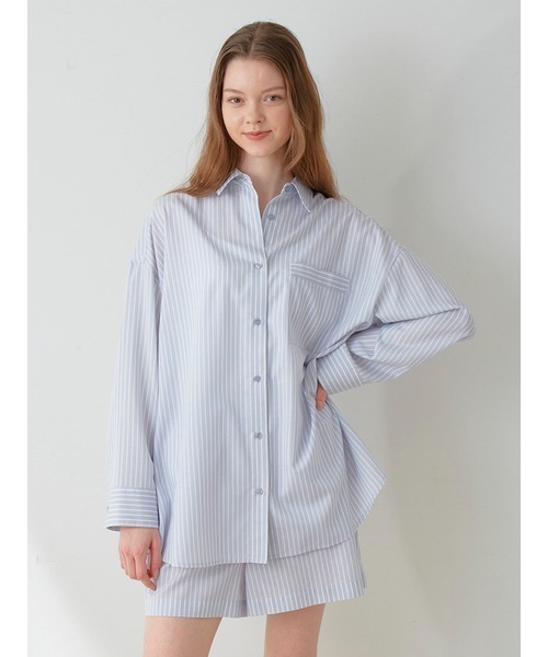 gelato pique（ジェラートピケ）の「ストライプシャツ（ルームウェア