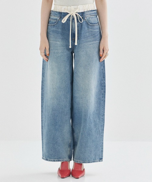 TODAYFUL/トゥデイフル】レイヤードウエストデニム/Layered Waist