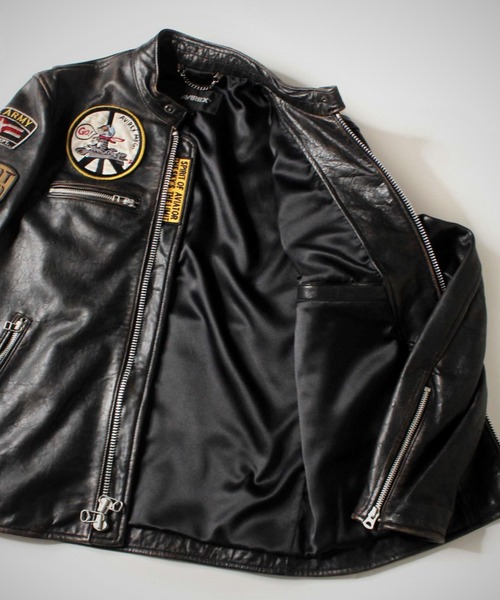 AVIREX（アヴィレックス）の「エイジド スタンド シングル ライダース