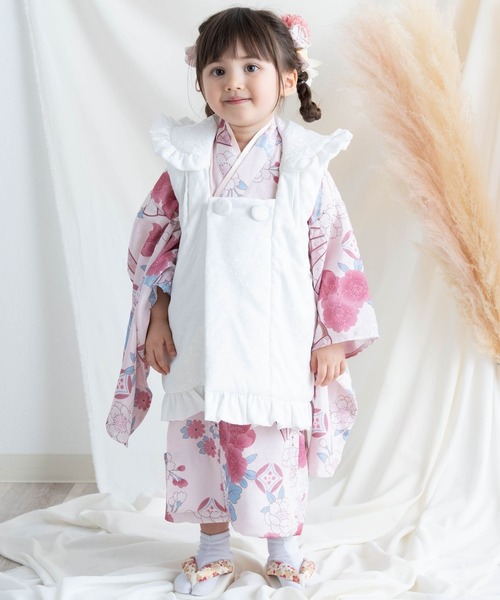 七五三 フリルジャガード被布 3歳 女の子（着物）｜SweetMommy