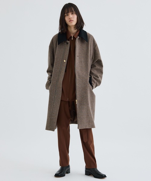 CULLNI（クルニ）の「STUDIOUS別注 ZIP CHECK COAT（ステンカラー