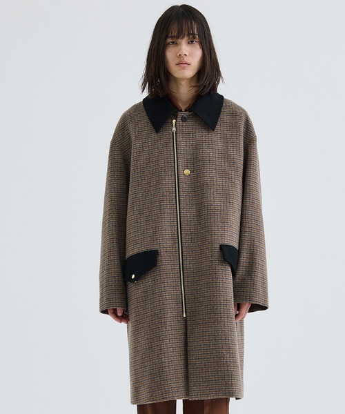 CULLNI（クルニ）の「STUDIOUS別注 ZIP CHECK COAT（ステンカラー