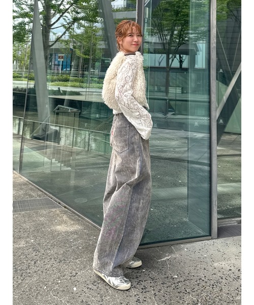 Ungrid（アングリッド）の「フロッキー起毛カーブデニム（デニムパンツ