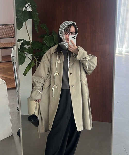 WILLFULLY（ウィルフリー）の「tent cord button various midi coat