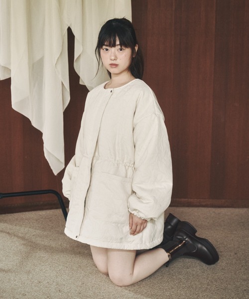 moi tytto（モイテュット）の「ニュアンス柄キルティングブルゾン