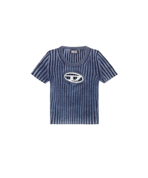 DIESEL（ディーゼル）の「レディース 半袖 トップス インディゴ リブ