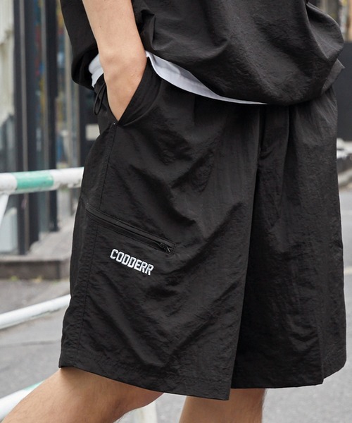 ≪セットアップ≫【CODDERR】ロゴ刺繍 ナイロン ビッグシルエット