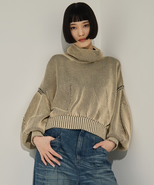AKANE UTSUNOMIYA/アカネウツノミヤ】《STUDIOUS別注》Dual face knit