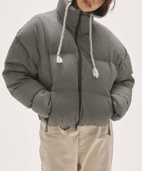 TODAYFUL/トゥデイフル] CHECK DOWN JACKET チェックダウンジャケット