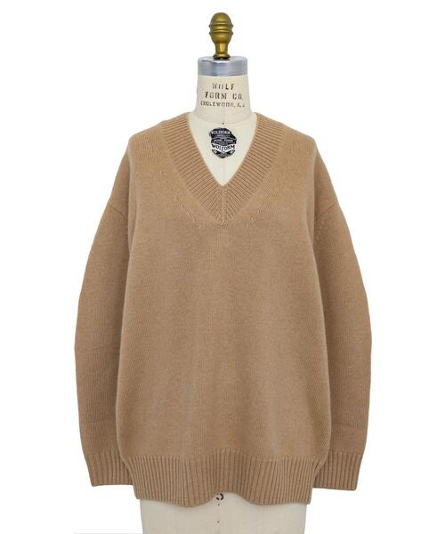 Drawer（ドゥロワー）の「DRAWER カシミヤ9G ボーダーパフスリーブ