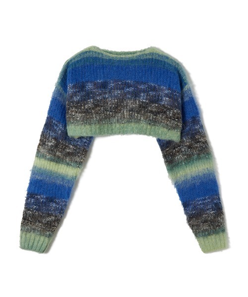 PERVERZE（パーバーズ）の「Gradient Stripe Top and Scarf（ニット