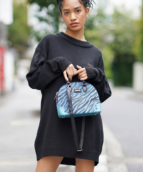 X-girl（エックスガール）の「ZEBRA MINI HAND BAG（ハンドバッグ