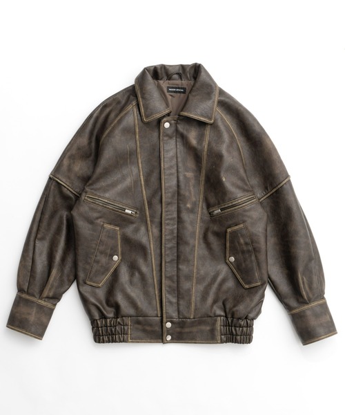 Faux Leather Oversized Blouson/フェイクレザーオーバーブルゾン