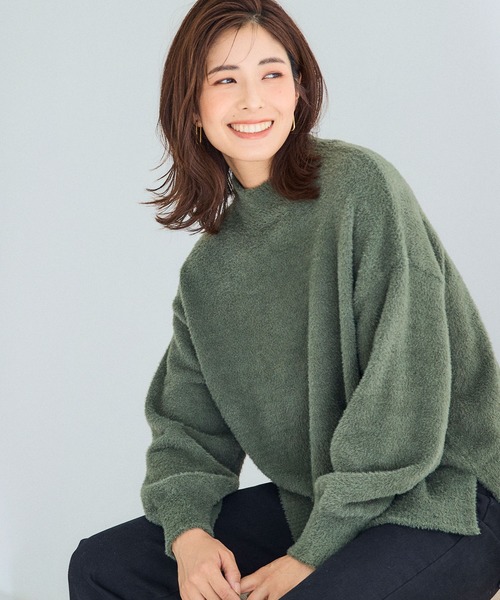 セール】《洗えるニット》マシュマロフェザーハイネックニット【CF