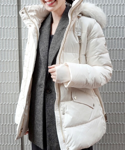 セール】ベルテッド フォー ジップ パファージャケット（ダウン