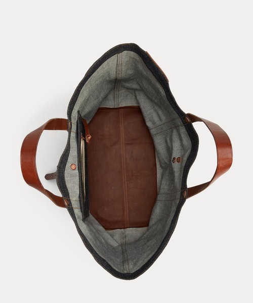 レザートリム デニム トート（トートバッグ）｜RRL（ダブル アール