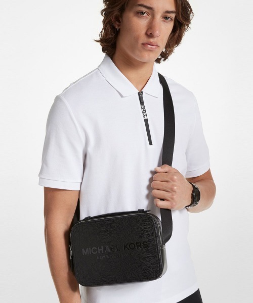 セール】COOPER エンボスロゴ ペブルレザー クロスボディ（ショルダー