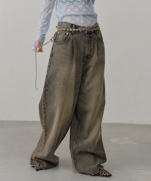 Super wide mens like denim／スーパーワイドメンズライクデニム