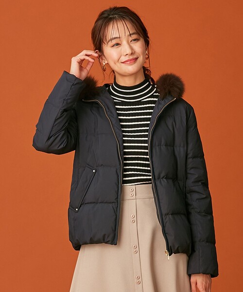 ANY SIS（エニィスィス）の「【撥水加工】2WAYピーチショート ダウン