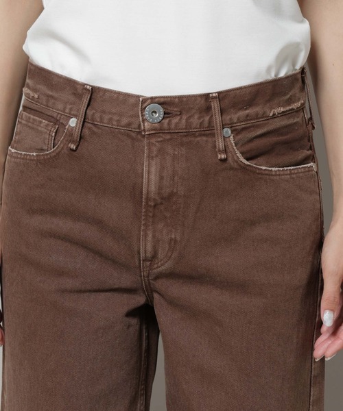 upper hights/THE NIECE MID-RISE ブラウン（デニムパンツ