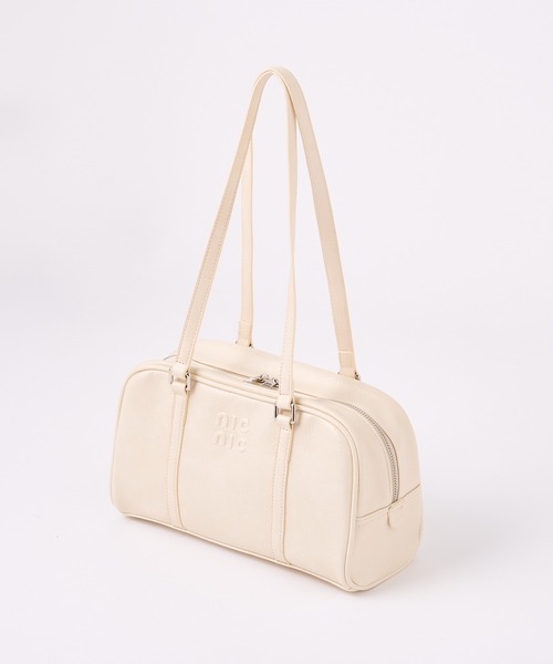 セール】エンボスロゴ入りスクエアボストンバッグ（ボストンバッグ