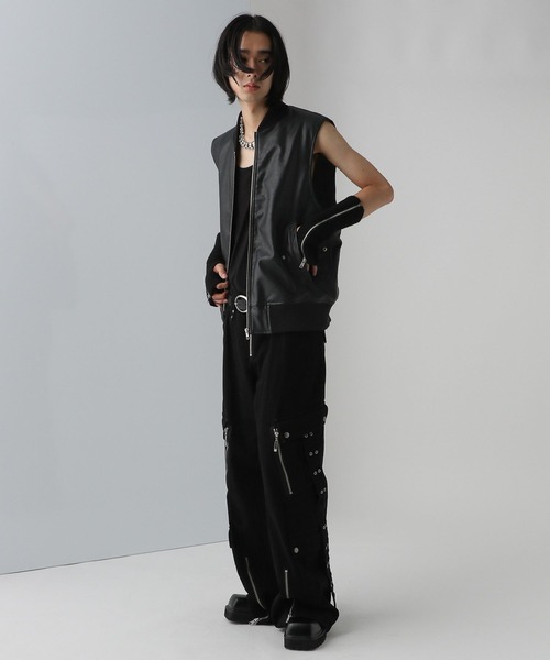 HARE（ハレ）の「【UNDERGROUND MODE】レザードッキングブルゾン(HARE