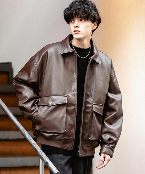 Rocky Monroe（ロッキーモンロー）の「オーバーサイズPUレザー A-2型