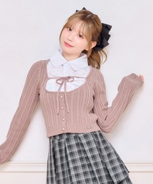 ニット/セーター（ピンク/桃色系・ストライプ柄）ファッション通販