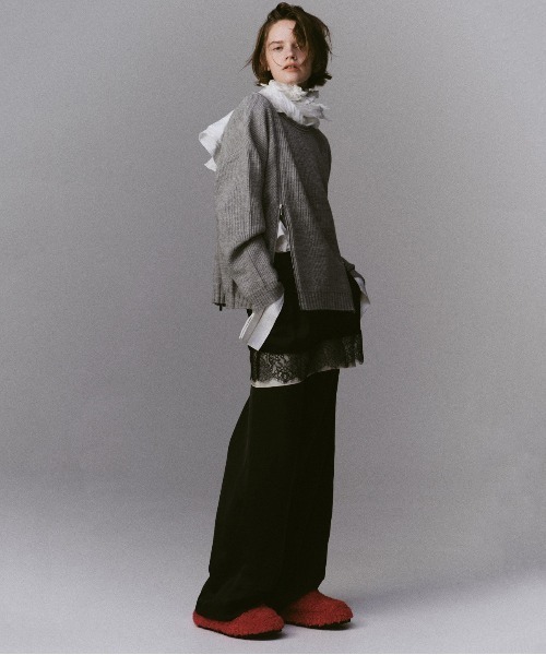 Long Zipper Knit Pullover / ロングファスナ－ニット（ニット