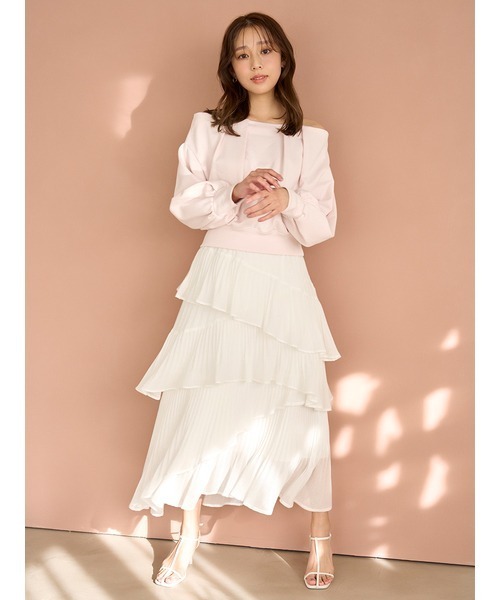 SNIDEL（スナイデル）の「Sustainableプリーツティアードスカート