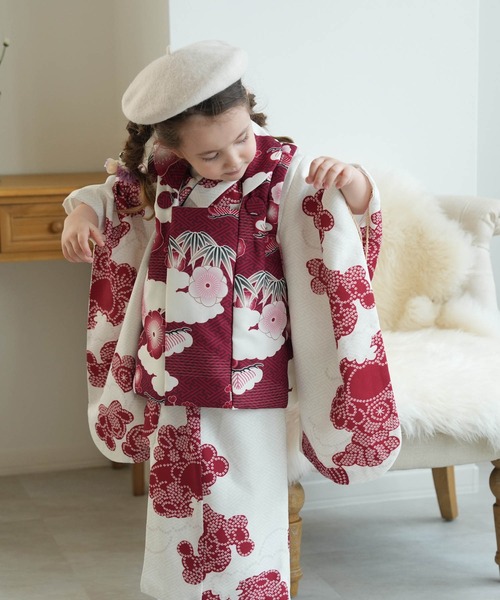 七五三3歳用被布コートセット 女の子 ひよこ商店 レトロ大正浪漫